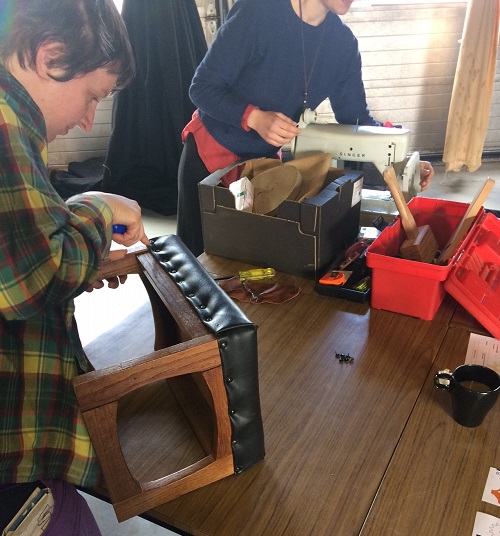 Repairing a stool