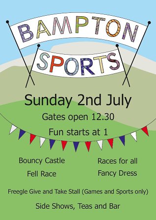 Freegle will be at Bampton Sports Day 2017